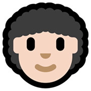 🧑🏻‍🦱 Emoji Erwachsener: helle Hautfarbe, lockiges Haar Microsoft Windows 11.