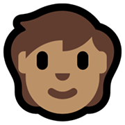 Emoji 🧑🏽 Persona: Carnagione Olivastra su Microsoft Windows 11.