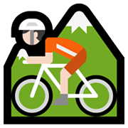 🚵🏻 Emoji Persona En Bicicleta De Montaña: Tono De Piel Claro en Microsoft Windows 11.