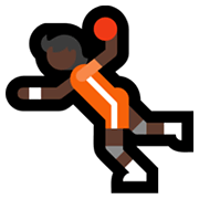 Émoji 🤾🏿 Personne Jouant Au Handball : Peau Foncée sur Microsoft Windows 11.