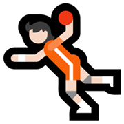 🤾🏻 Emoji Persona Jugando Al Balonmano: Tono De Piel Claro en Microsoft Windows 11.