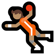🤾🏽 Emoji Persona Jugando Al Balonmano: Tono De Piel Medio en Microsoft Windows 11.