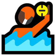 🤽🏿 Emoji Wasserballspieler(in): dunkle Hautfarbe Microsoft Windows 11.