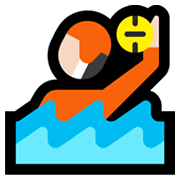 🤽🏻 Emoji Persona Jugando Al Waterpolo: Tono De Piel Claro en Microsoft Windows 11.