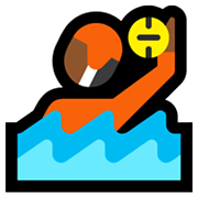 🤽🏾 Emoji Persona Jugando Al Waterpolo: Tono De Piel Oscuro Medio en Microsoft Windows 11.