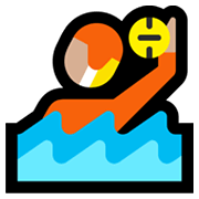 🤽🏼 Emoji Persona Jugando Al Waterpolo: Tono De Piel Claro Medio en Microsoft Windows 11.