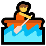 Emoji 🚣 Persona In Barca A Remi su Microsoft Windows 11.