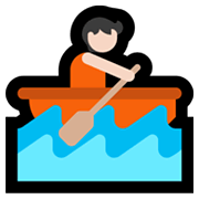 Emoji 🚣🏻 Persona In Barca A Remi: Carnagione Chiara su Microsoft Windows 11.