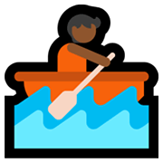 🚣🏾 Emoji Person im Ruderboot: mitteldunkle Hautfarbe Microsoft Windows 11.