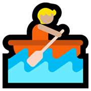 🚣🏼 Emoji Person im Ruderboot: mittelhelle Hautfarbe Microsoft Windows 11.