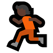 🏃🏿 Emoji Persona Corriendo: Tono De Piel Oscuro en Microsoft Windows 11.
