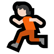 Emoji 🏃🏻 Persona Che Corre: Carnagione Chiara su Microsoft Windows 11.