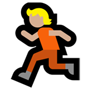 🏃🏼 Emoji Persona Corriendo: Tono De Piel Claro Medio en Microsoft Windows 11.