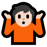 🤷🏻 Emoji Persona Encogida De Hombros: Tono De Piel Claro en Microsoft Windows 11.