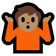 🤷🏽 Emoji Pessoa Dando De Ombros: Pele Morena na Microsoft Windows 11.