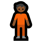 🧍🏾 Emoji Persona De Pie: Tono De Piel Oscuro Medio en Microsoft Windows 11.