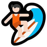 🏄🏻 Emoji Persona Haciendo Surf: Tono De Piel Claro en Microsoft Windows 11.