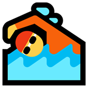 🏊 Emoji Persona Nadando en Microsoft Windows 11.