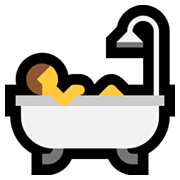 🛀 Emoji Persona En La Bañera en Microsoft Windows 11.