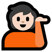 💁🏻 Emoji Pessoa Com A Palma Virada Para Cima: Pele Clara na Microsoft Windows 11.