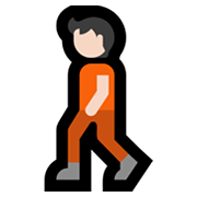 Emoji 🚶🏻 Pedone: Carnagione Chiara su Microsoft Windows 11.