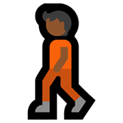 Emoji 🚶🏾 Pedone: Carnagione Abbastanza Scura su Microsoft Windows 11.