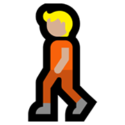 🚶🏼 Emoji Persona Caminando: Tono De Piel Claro Medio en Microsoft Windows 11.