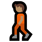 🚶🏽 Emoji Pessoa Andando: Pele Morena na Microsoft Windows 11.