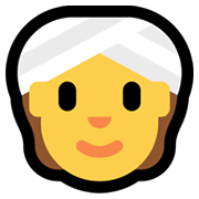 👳 Emoji Persona Con Turbante en Microsoft Windows 11.