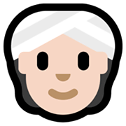 Emoji 👳🏻 Persona Con Turbante: Carnagione Chiara su Microsoft Windows 11.