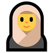 🧕 Emoji Mujer Con Hiyab en Microsoft Windows 11.