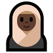 🧕🏿 Emoji Mulher Com Véu: Pele Escura na Microsoft Windows 11.