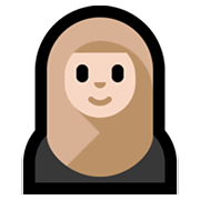 🧕🏻 Emoji Mujer Con Hiyab: Tono De Piel Claro en Microsoft Windows 11.