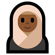 🧕🏾 Emoji Mulher Com Véu: Pele Morena Escura na Microsoft Windows 11.