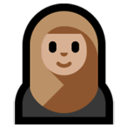 Émoji 🧕🏼 Femme Avec Foulard : Peau Moyennement Claire sur Microsoft Windows 11.