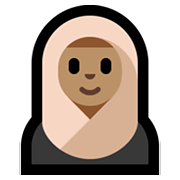 Emoji 🧕🏽 Donna Con Velo: Carnagione Olivastra su Microsoft Windows 11.