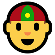 👲 Emoji Homem De Boné na Microsoft Windows 11.