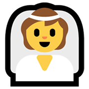 👰 Emoji Novia Con Velo en Microsoft Windows 11.