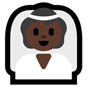 👰🏿 Emoji Person mit Schleier: dunkle Hautfarbe Microsoft Windows 11.