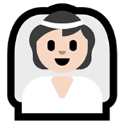Emoji 👰🏻 Persona Con Velo: Carnagione Chiara su Microsoft Windows 11.