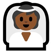 👰🏾 Emoji Person mit Schleier: mitteldunkle Hautfarbe Microsoft Windows 11.