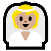 👰🏼 Emoji Noiva: Pele Morena Clara na Microsoft Windows 11.
