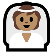 👰🏽 Emoji Noiva: Pele Morena na Microsoft Windows 11.