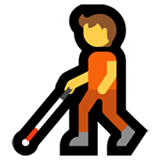 🧑‍🦯 Emoji Person mit Gehstock Microsoft Windows 11.