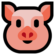 🐷 Emoji Schweinegesicht Microsoft Windows 11.