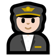 🧑🏻‍✈️ Emoji Piloto: Tono De Piel Claro en Microsoft Windows 11.