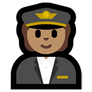 Emoji 🧑🏽‍✈️ Pilota: Carnagione Olivastra su Microsoft Windows 11.