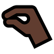 🤏🏿 Emoji Mão Beliscando: Pele Escura na Microsoft Windows 11.