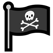 🏴‍☠️ Emoji Bandeira De Pirata na Microsoft Windows 11.