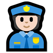 👮🏻 Emoji Policial: Pele Clara na Microsoft Windows 11.
